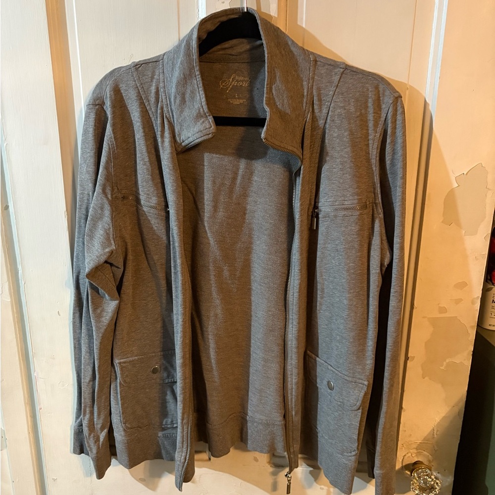 Sonoma(?) Sport Heather Gray Zip-Up